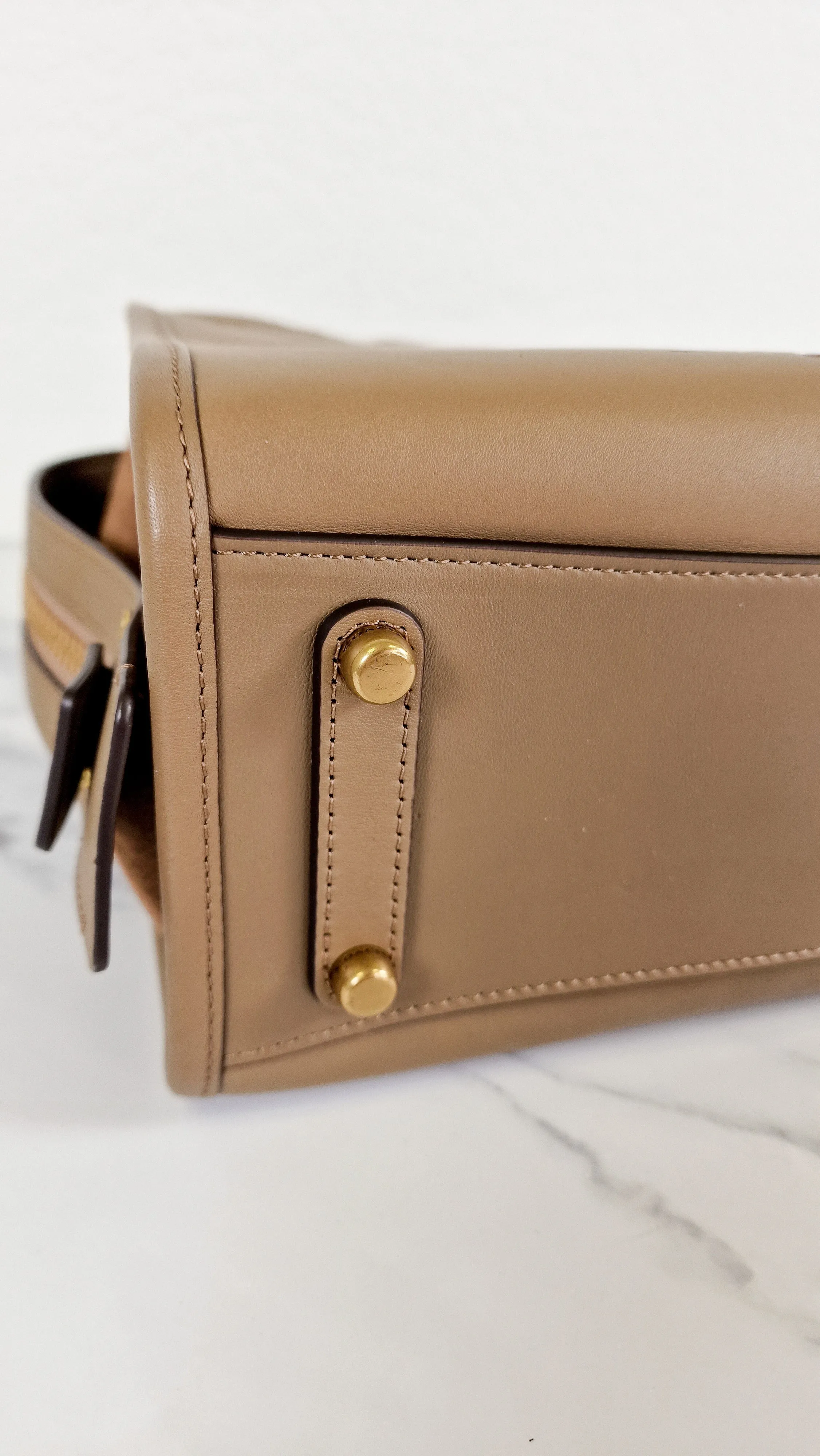 Coach x Jean-Michel Basquiat Rogue 25 Pez Dispenser Dinosaur Bag in Elm Leather & Suede - Handbag Crosbody Shoulder Bag in Taupe Beechwood - Coach 6889