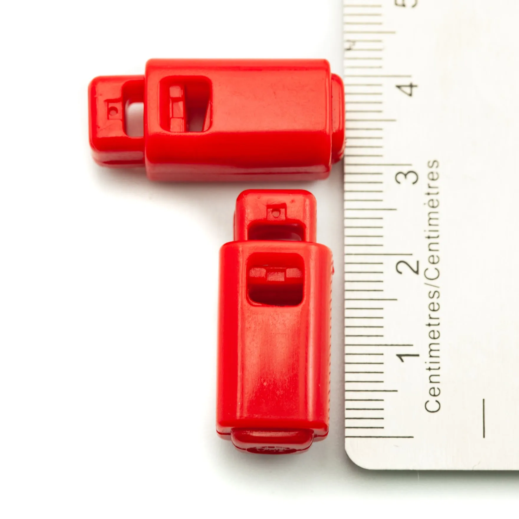 Cord Stoppers - Block - Red