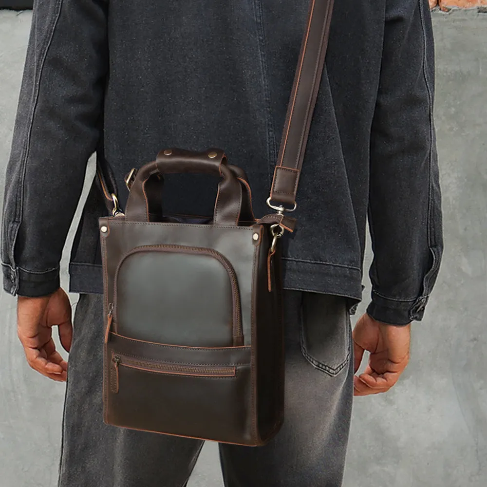 Crazy Horse Leather Shoulder Bag Messenger Bag
