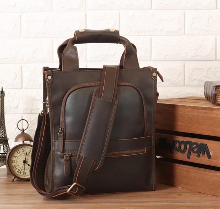Crazy Horse Leather Shoulder Bag Messenger Bag