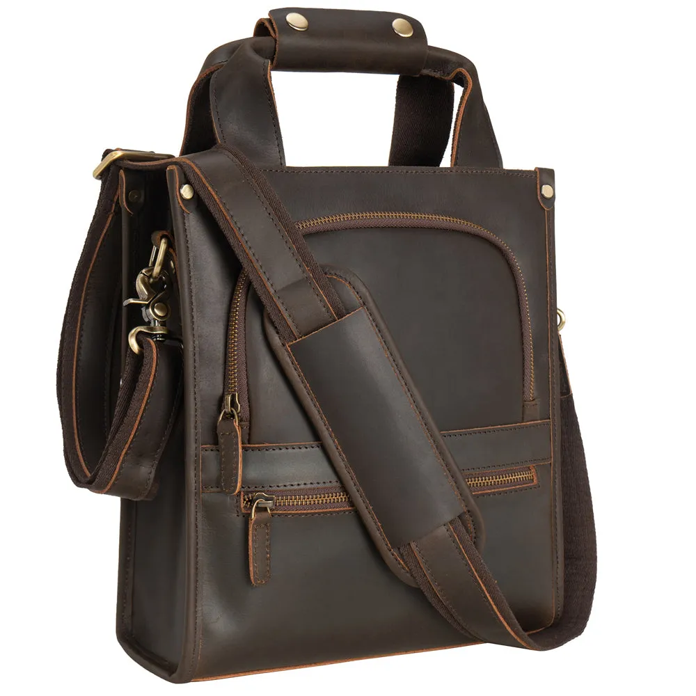 Crazy Horse Leather Shoulder Bag Messenger Bag