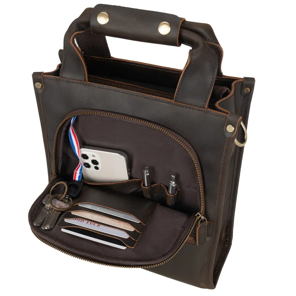 Crazy Horse Leather Shoulder Bag Messenger Bag