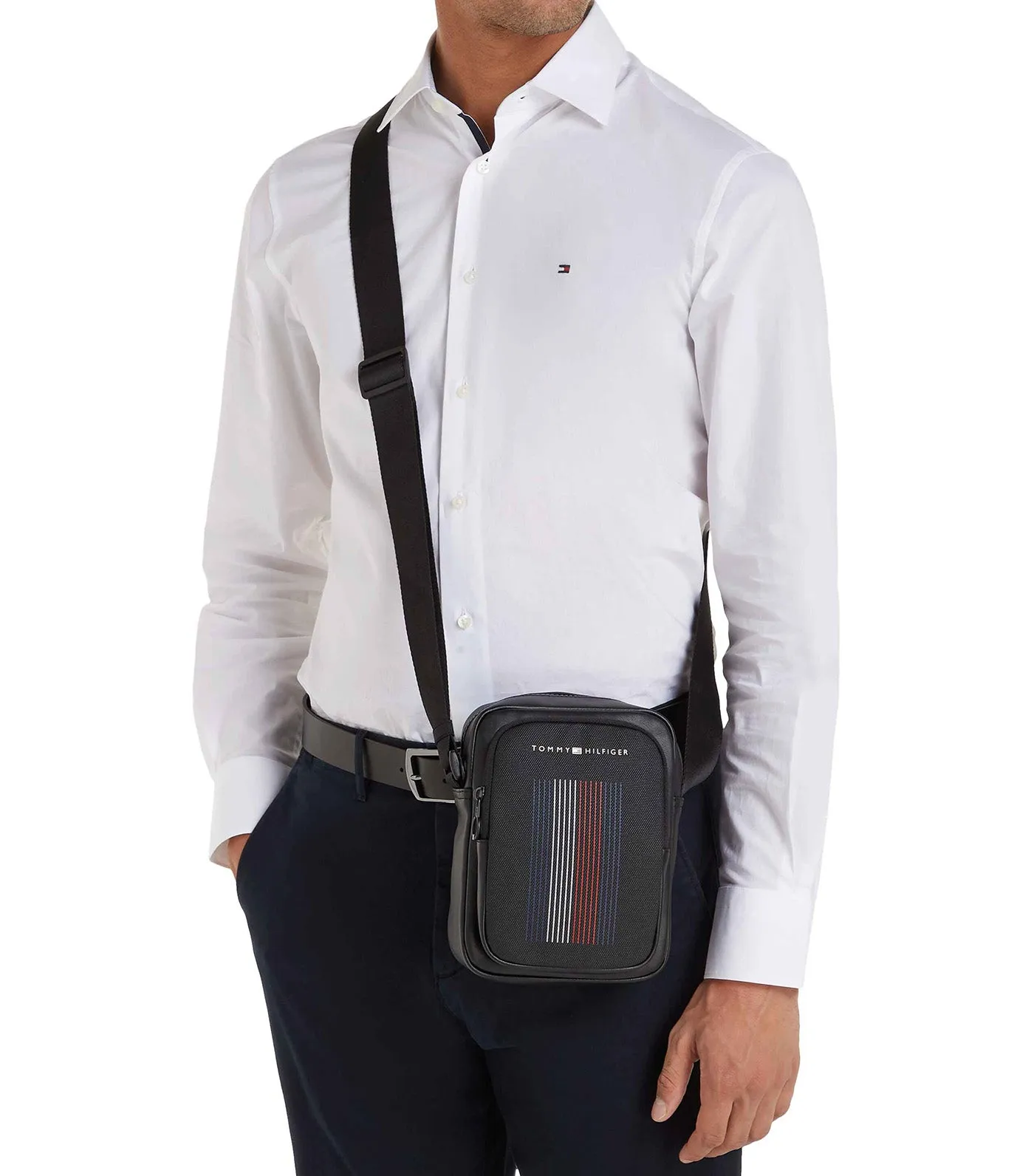 Men's Foundation Mini Reporter Messenger Bag Black