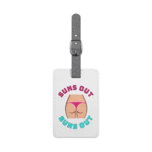 Suns Out Buns OutSaffiano Polyester Luggage Tag, Rectangle
