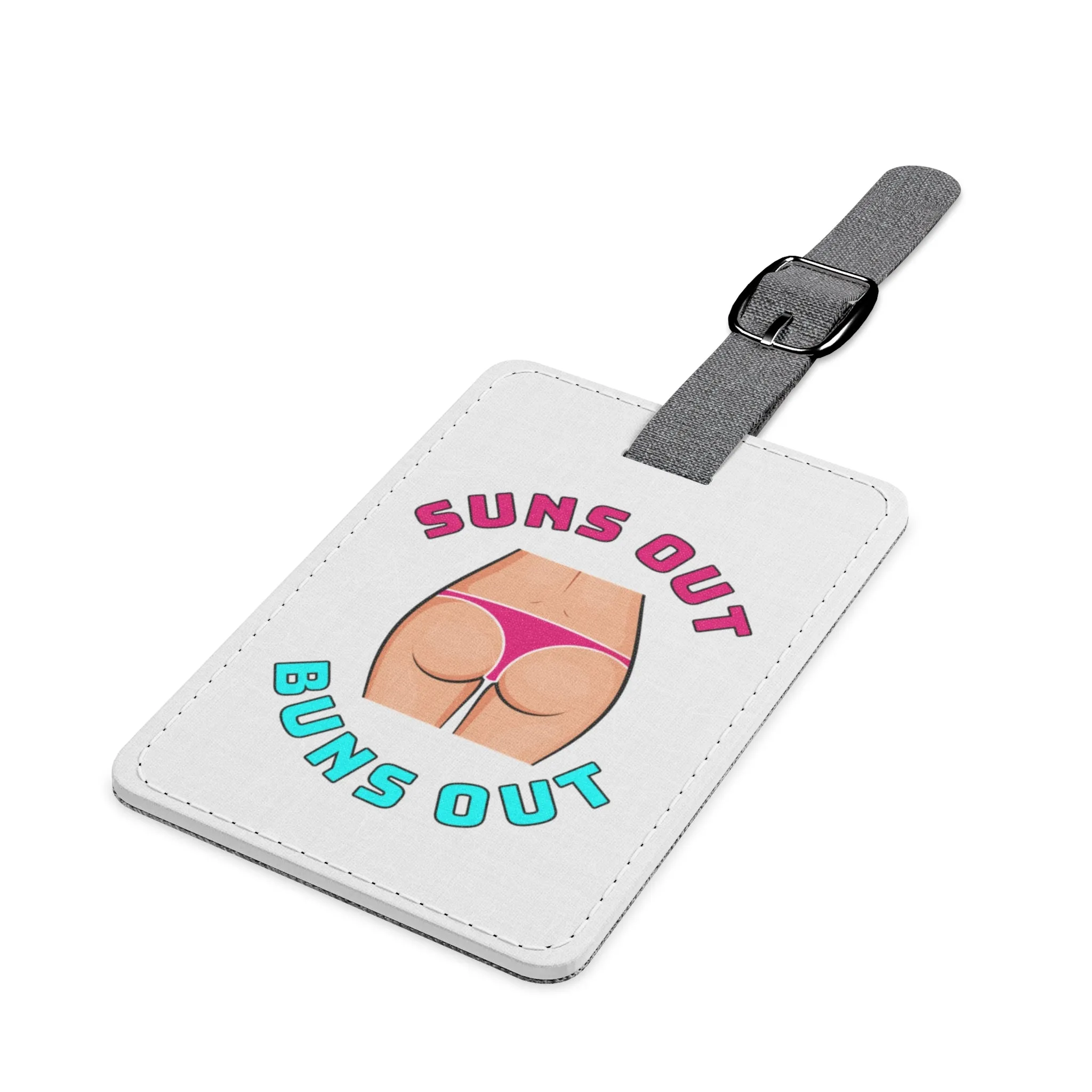 Suns Out Buns OutSaffiano Polyester Luggage Tag, Rectangle